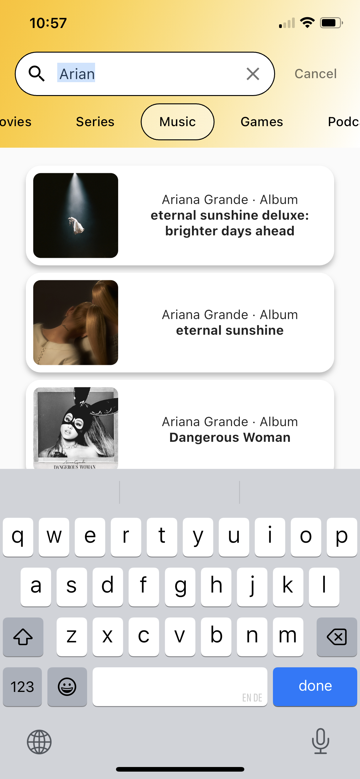 Poplog app detailed search results